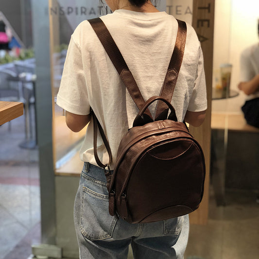 Women's Genuine Leather First Layer Cowhide Fashion Backpacks