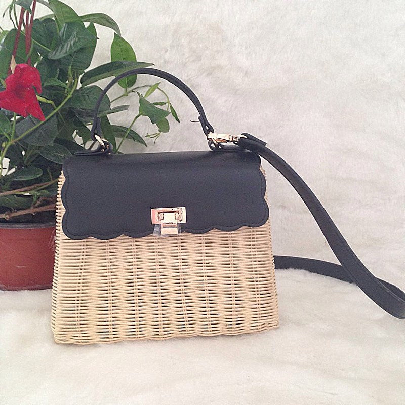 Fashion Straw Woven Rattan Beach Weave Shoulder Bags