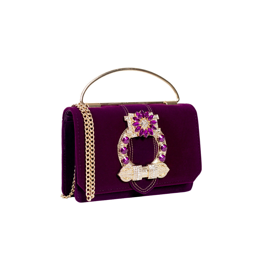Women's Inlaid With Diamond Veet Change Dinner Shoulder Bags