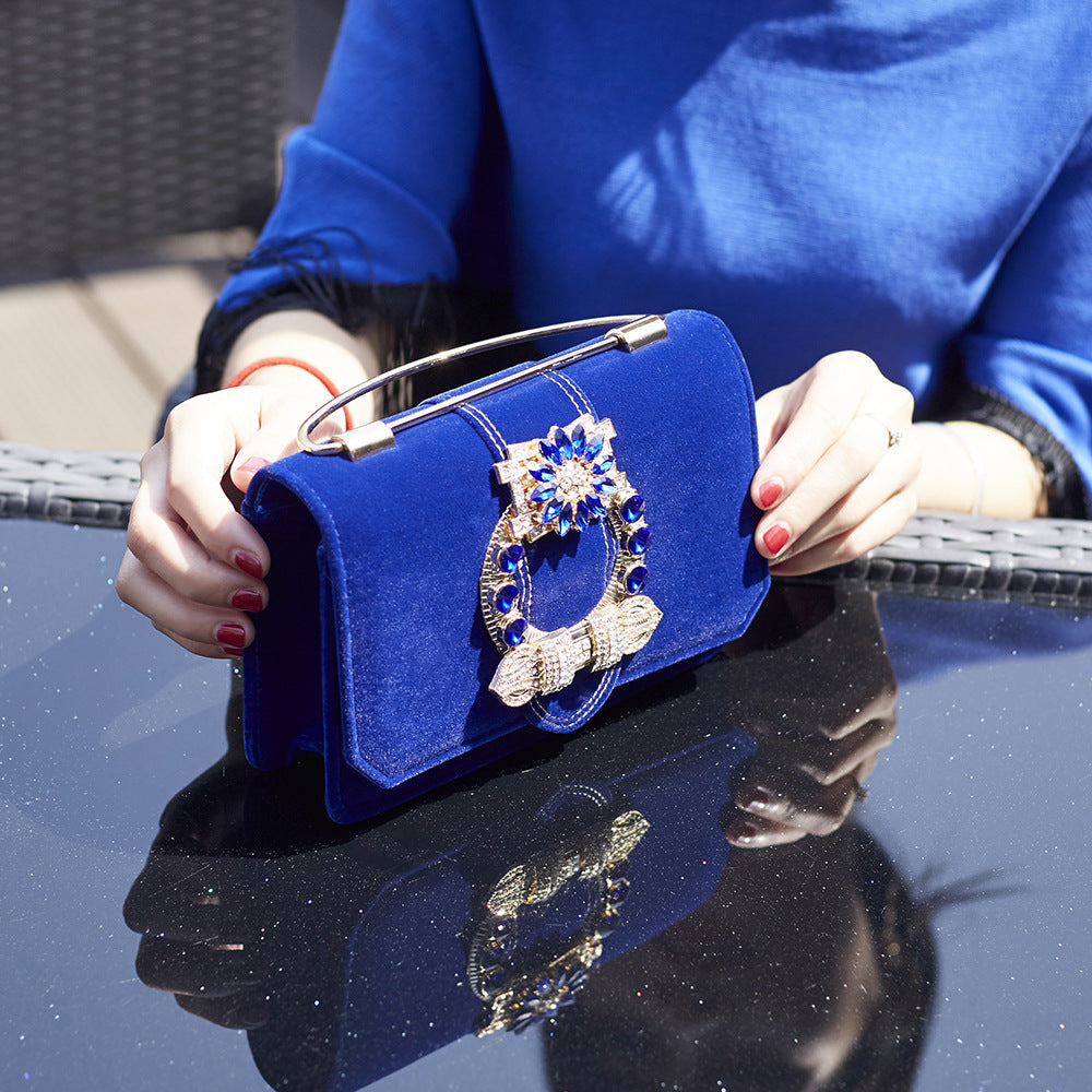 Women's Inlaid With Diamond Veet Change Dinner Shoulder Bags