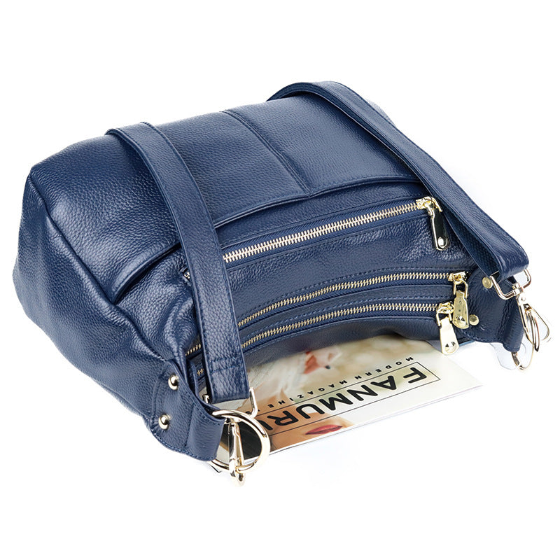Women's Layer Cowhide Large Capacity Fashion Genuine Shoulder Bags