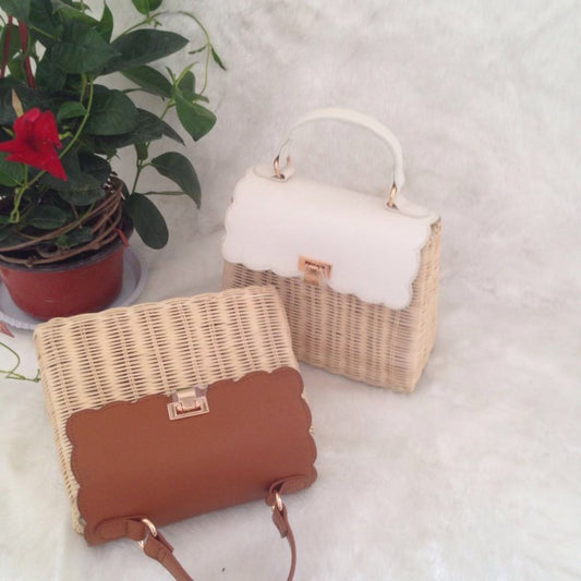 Fashion Straw Woven Rattan Beach Weave Shoulder Bags
