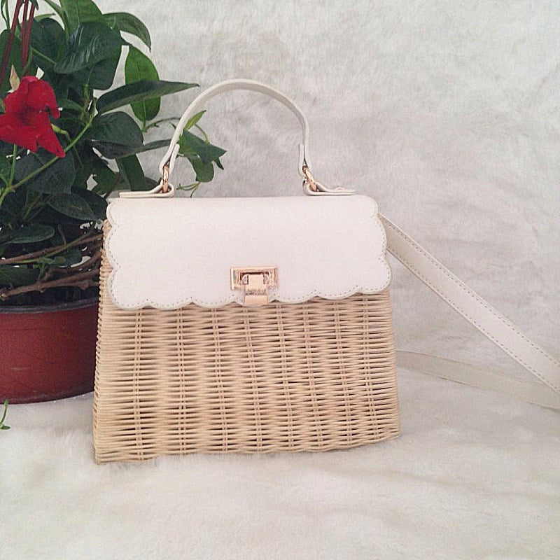 Fashion Straw Woven Rattan Beach Weave Shoulder Bags
