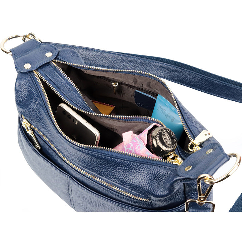 Women's Layer Cowhide Large Capacity Fashion Genuine Shoulder Bags