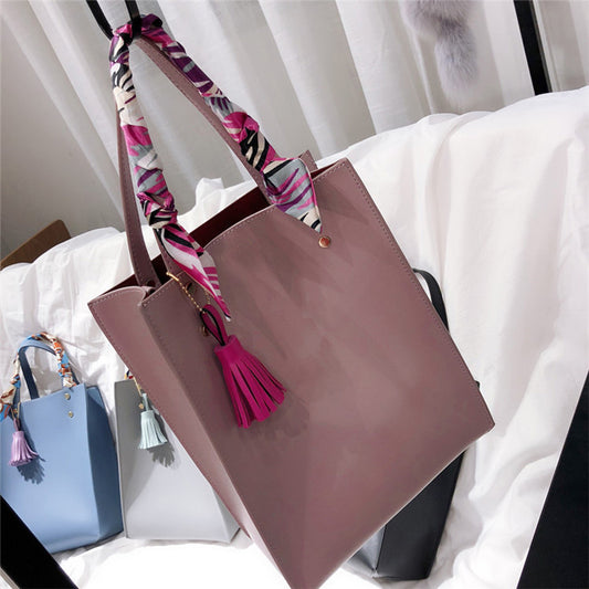 Trendy Macaron Color Simple Son Mother Handbags