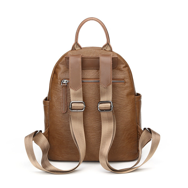 Women's Commuter Lightweight Simple Korean Fashion Soft Backpacks
