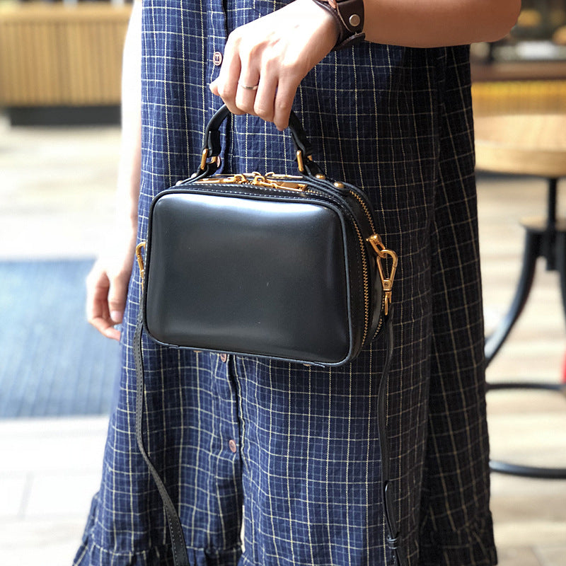 Women's Genuine Leather Handmade Retro Cowhide Literary Handbags