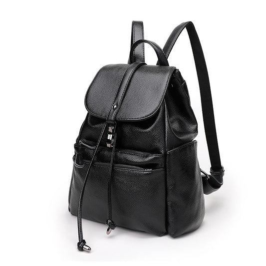 Women's Litchi Pattern Fashion Leisure College Large Backpacks