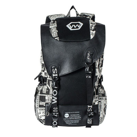 Men's Camping Printing Letter Camouflage Commuter Large Backpacks