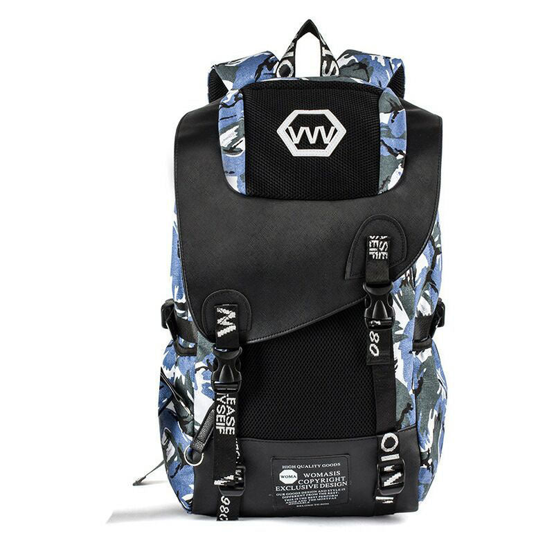 Men's Camping Printing Letter Camouflage Commuter Large Backpacks