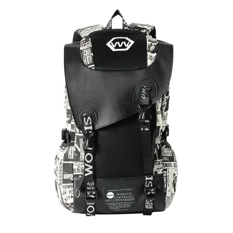 Men's Camping Printing Letter Camouflage Commuter Large Backpacks