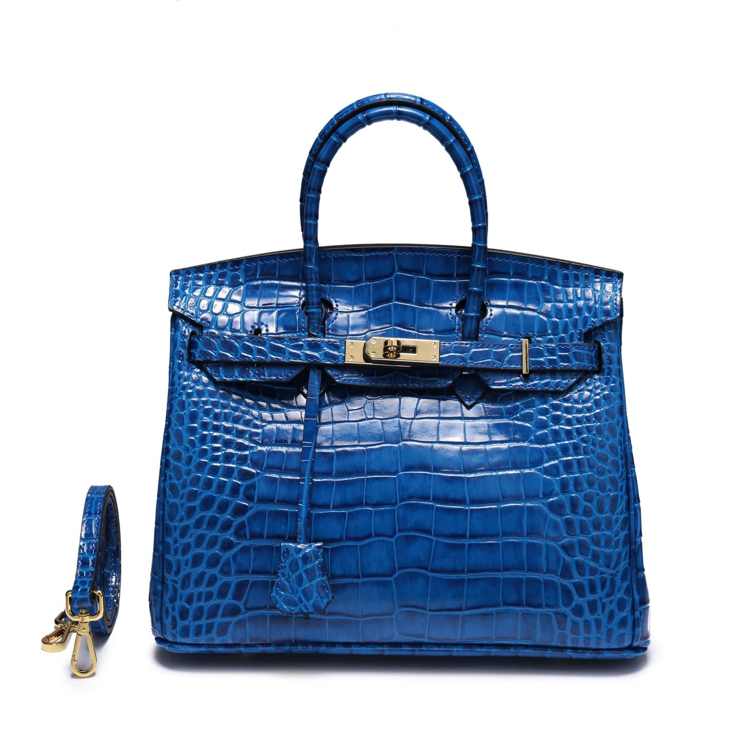 Women's Fashion Crocodile Pattern Genuine Leather Handbags