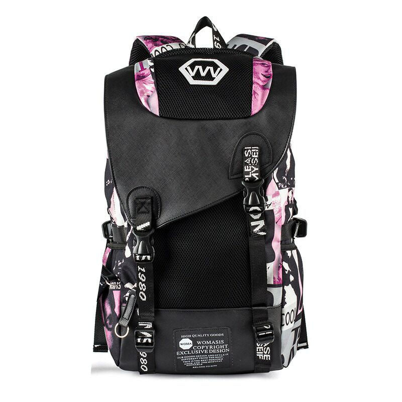 Men's Camping Printing Letter Camouflage Commuter Large Backpacks