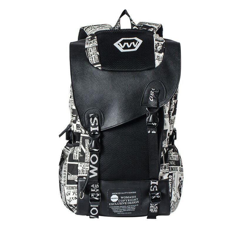 Men's Camping Printing Letter Camouflage Commuter Large Backpacks