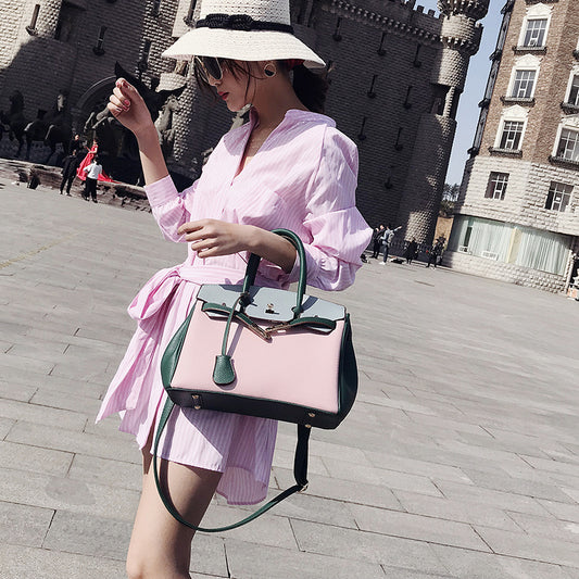 Women's Lychee Pattern Fashion Large Bridal Kelly Shoulder Bags