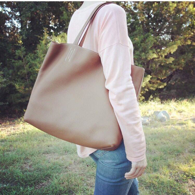 Women's Double-sided Head Layer Cowhide Soft Leather Bags