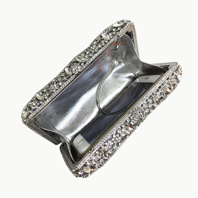 Women's Rhinestone Hollow Metal Crystal Dinner Diamond Evening Bags