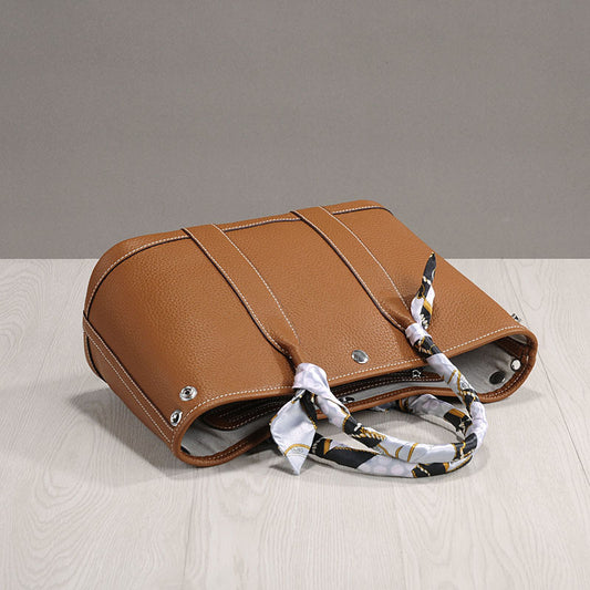 Women's Korean Style Simple Litchi Pattern Top Crossbody Bags