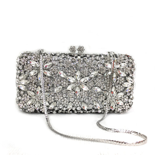 Women's Rhinestone Hollow Metal Crystal Dinner Diamond Evening Bags