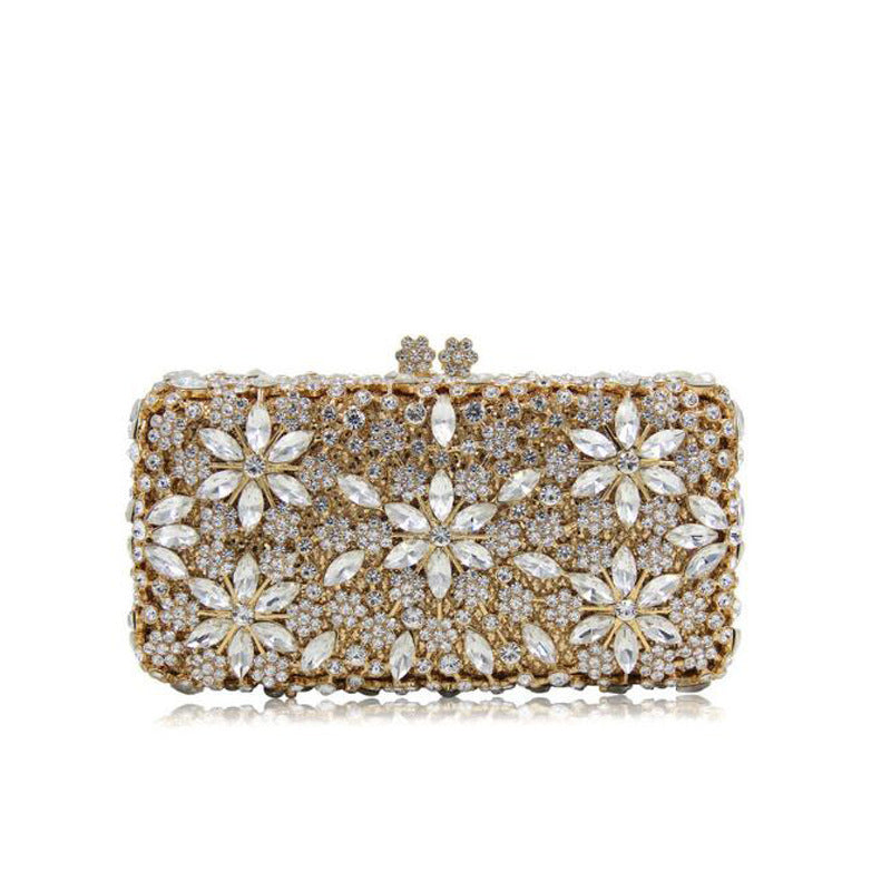 Women's Rhinestone Hollow Metal Crystal Dinner Diamond Evening Bags