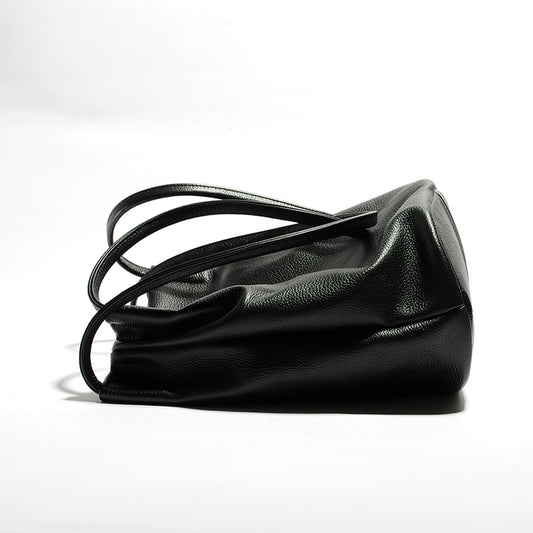 Women's Genuine Leather Large Capacity Soft Vertical Shoulder Bags