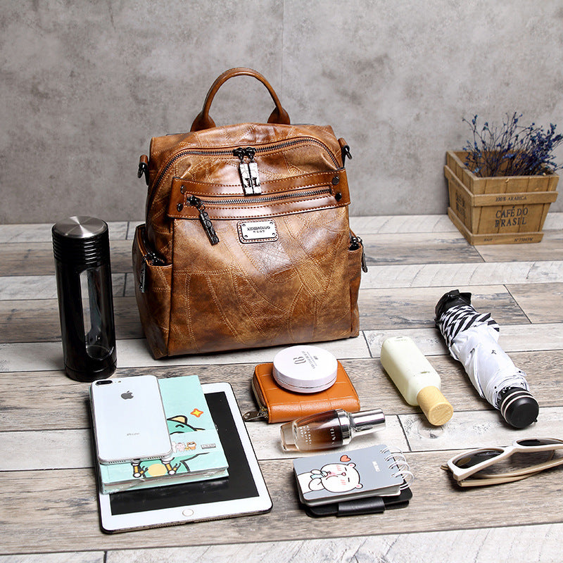 Women's Retro Plaid One Two Shoulders Stitching Bags
