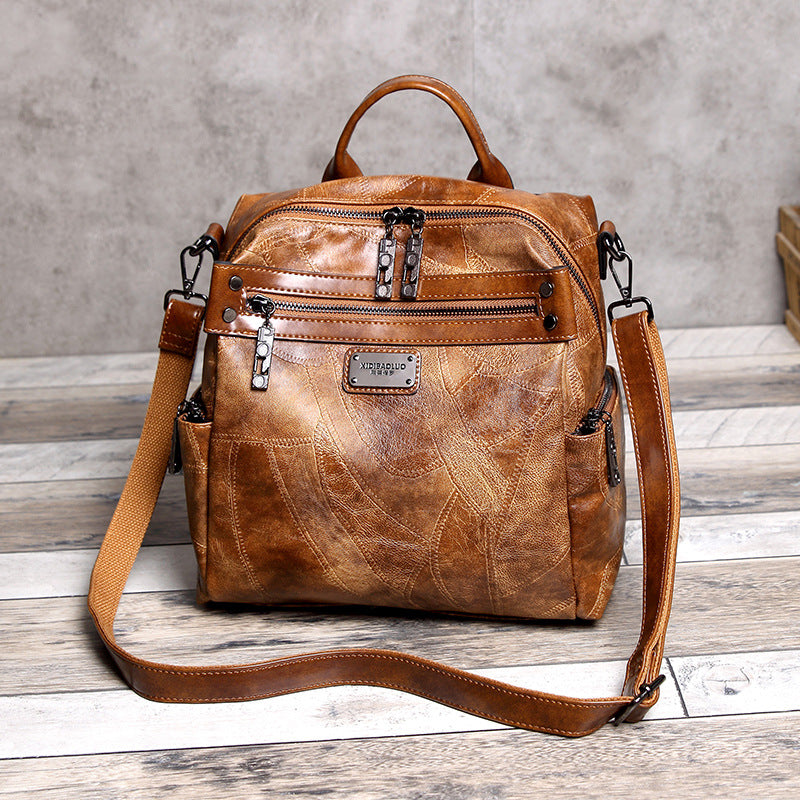 Women's Retro Plaid One Two Shoulders Stitching Bags