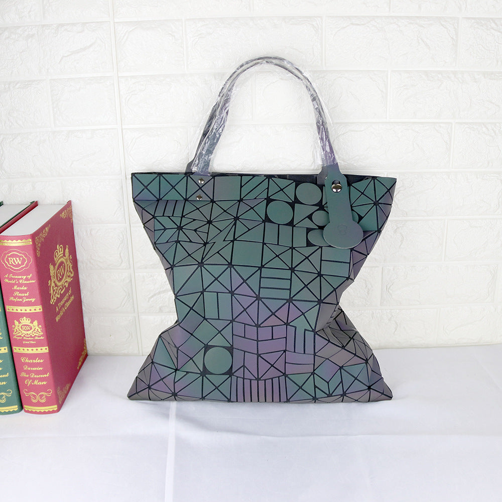 Women's Color Large Capacity Frosted Laser Luminous Diamond Shoulder Bags