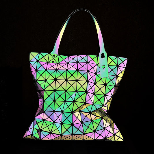 Women's Color Large Capacity Frosted Laser Luminous Diamond Shoulder Bags