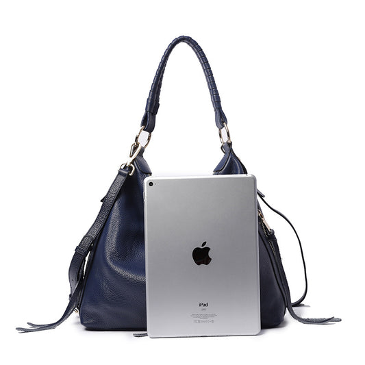 Durable Women's Handmade Braided Leather Mother Shoulder Bags