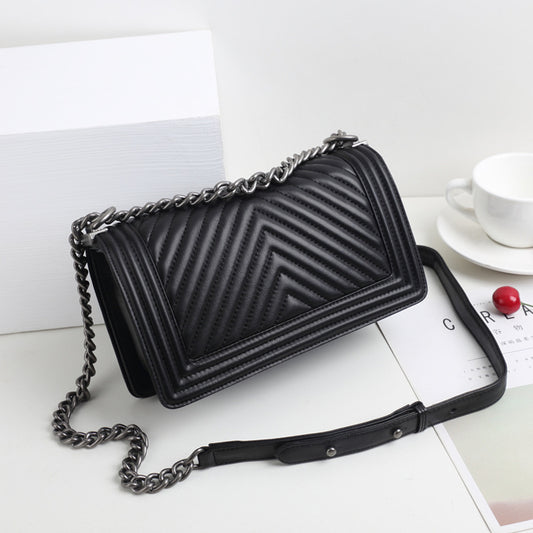 Rhombus Chain Sheepskin Fashion Hot Mom Shoulder Bags