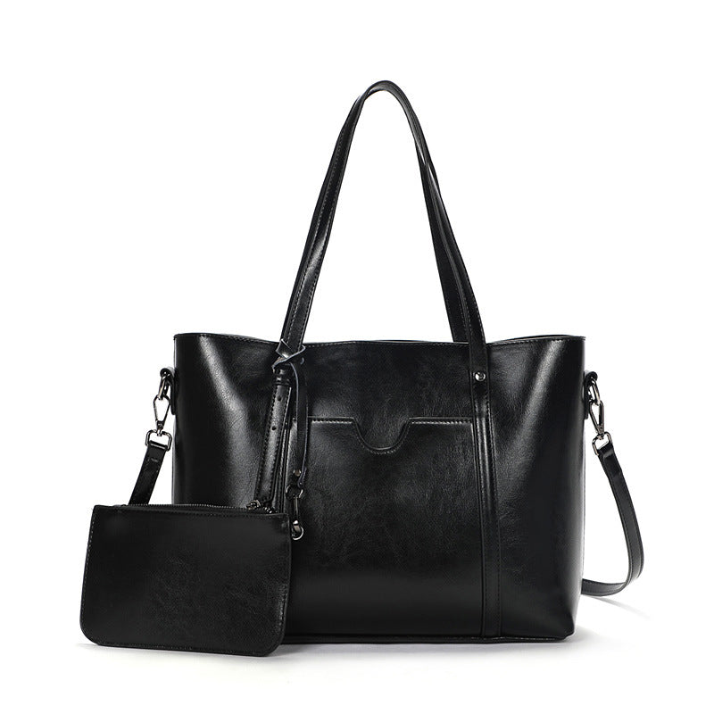 Women's Genuine Leather Large Capacity Retro Big Shoulder Bags