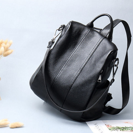 Women's Elegant Trendy Genuine Leather Spring Backpacks