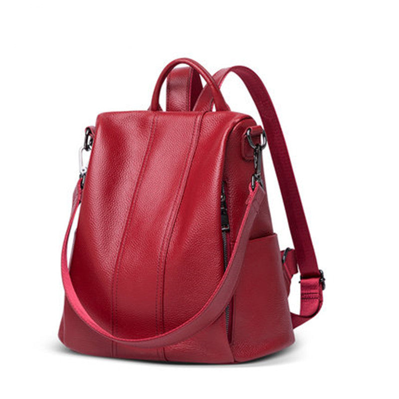 Women's Elegant Trendy Genuine Leather Spring Backpacks