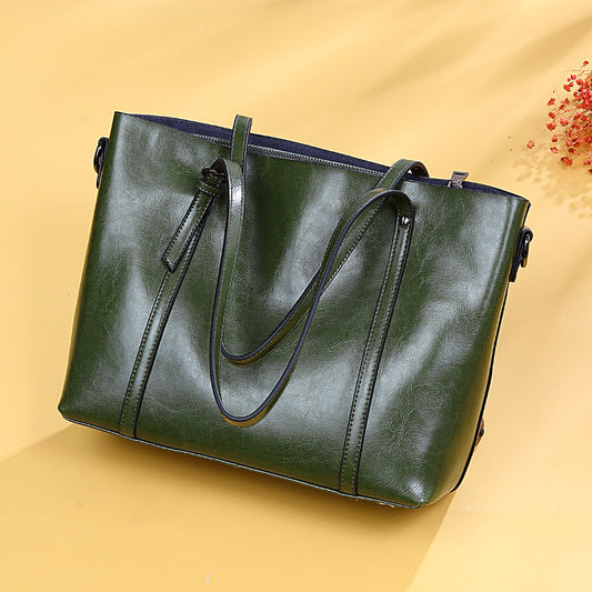 Women's Autumn Retro Large Capacity Underarm Soft Surface Handbags