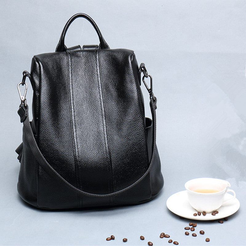 Women's Elegant Trendy Genuine Leather Spring Backpacks
