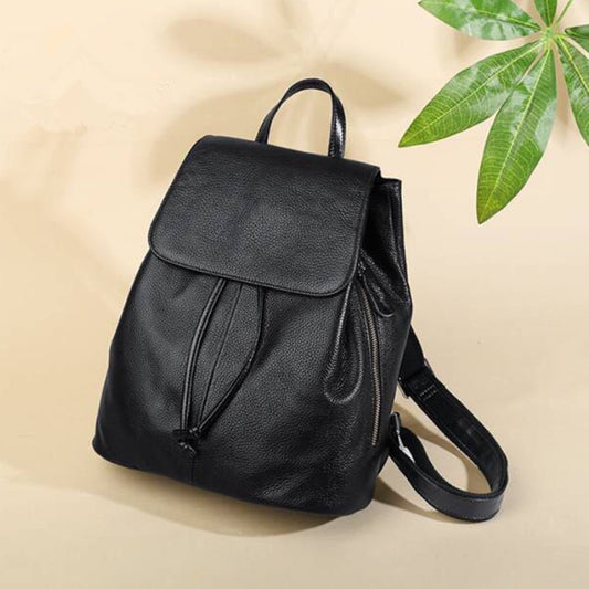 Women's Korean Style Trendy Genuine Leather First Backpacks