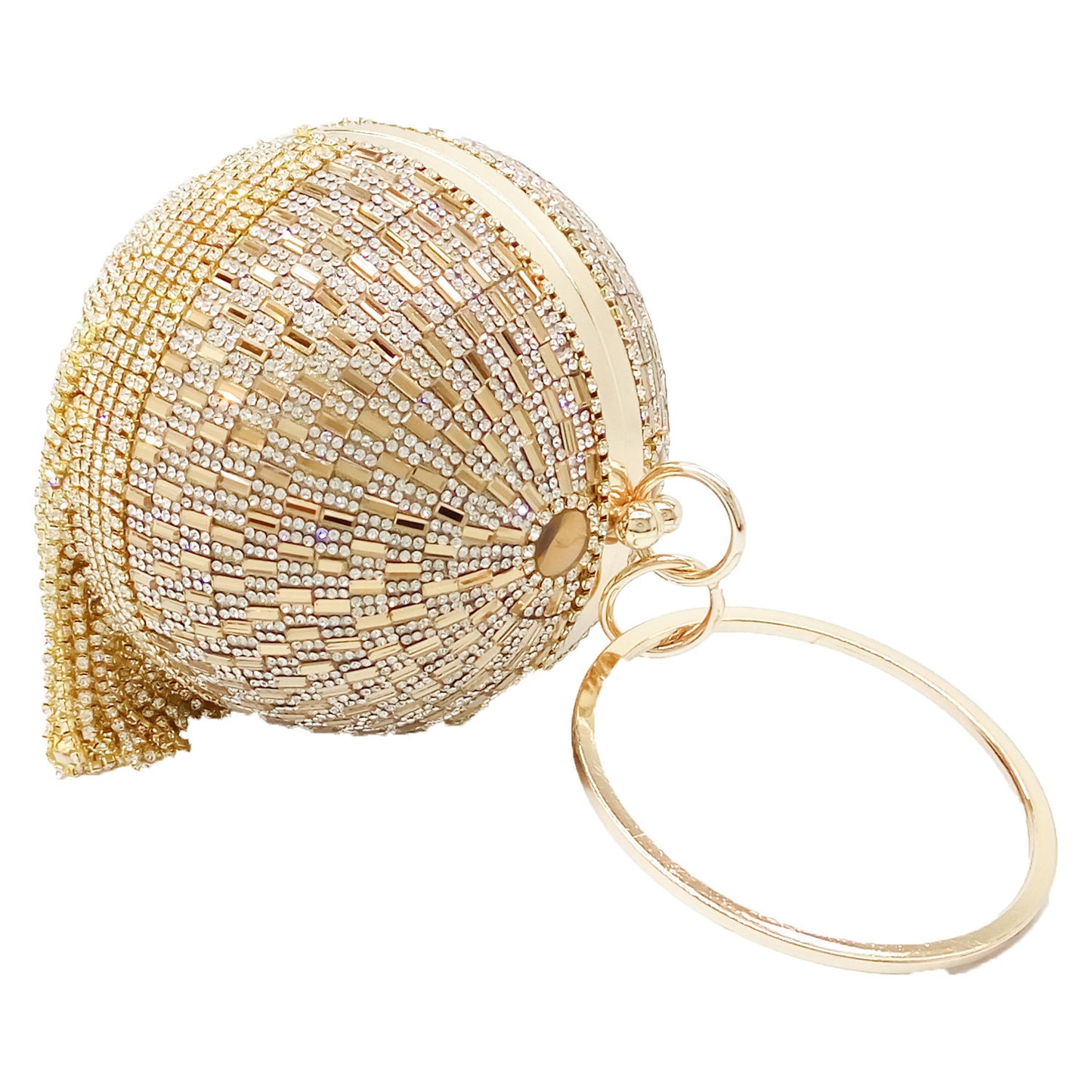 Women's Round Tassel Diamond Hot Rhinestone Dinner Bags
