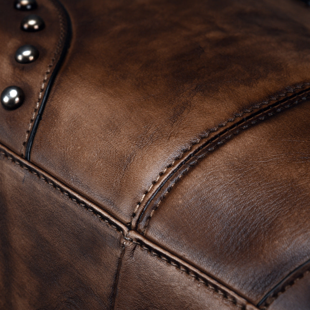 Women's Tree Height Leather Hand-rub Color Fashion Handbags