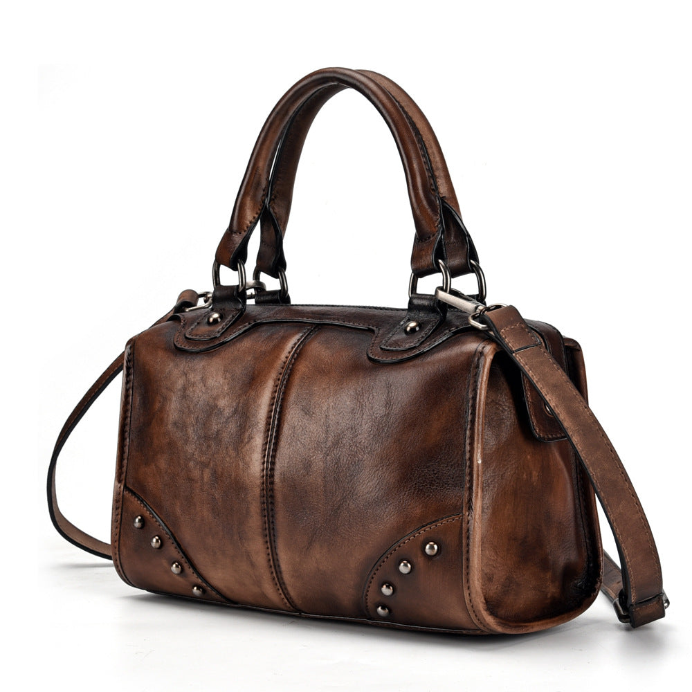 Women's Tree Height Leather Hand-rub Color Fashion Handbags