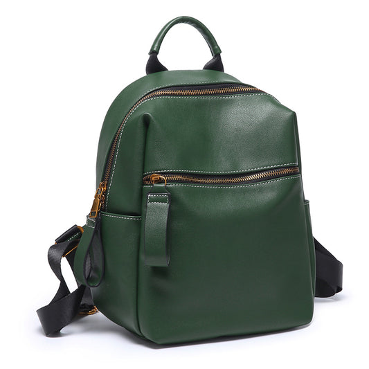 Women's Innovative Leather Fashion Simple Leisure Backpacks