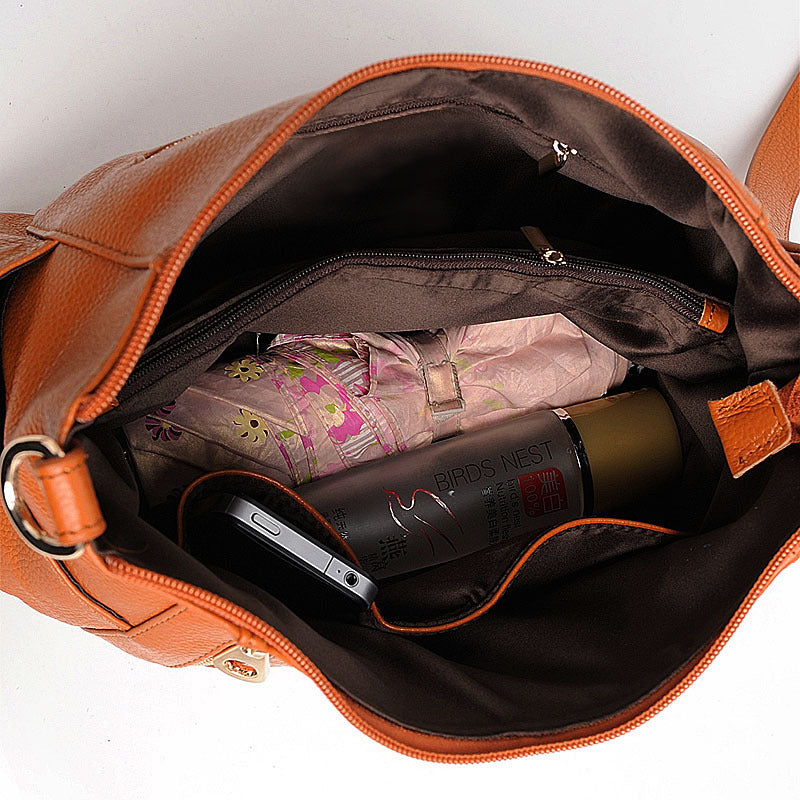 Women's Style Portable Fashion Genuine Leather First Shoulder Bags