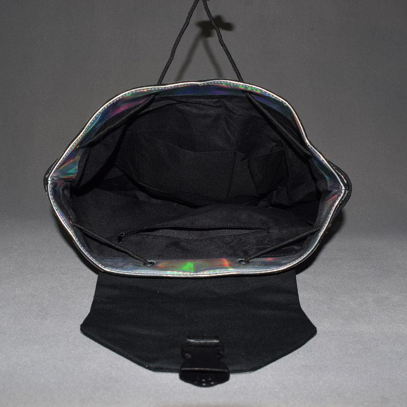 Women's Laser Geometric Rhombus Colorful Female Fashion Backpacks
