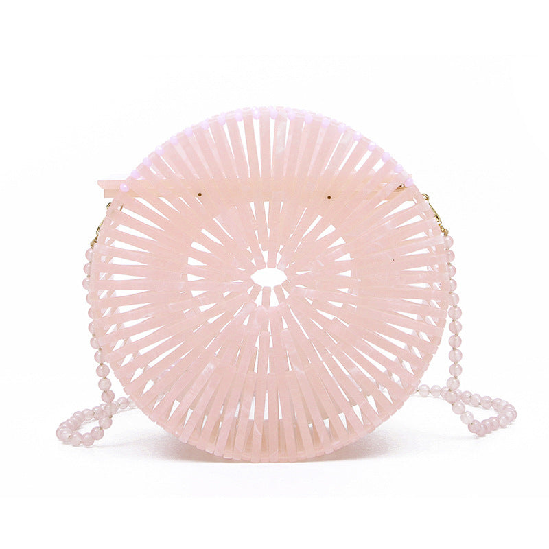 Fashion Mini Round Acrylic Hand Vacation Evening Bags