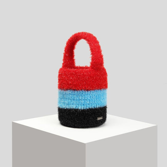 Retro Hand-woven Color Matching Knit Knitted Handbags