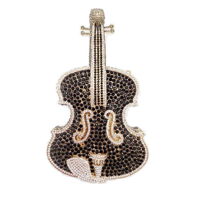 Selection Of Violin Diamond Banquet Rhinestone Evening Bags
