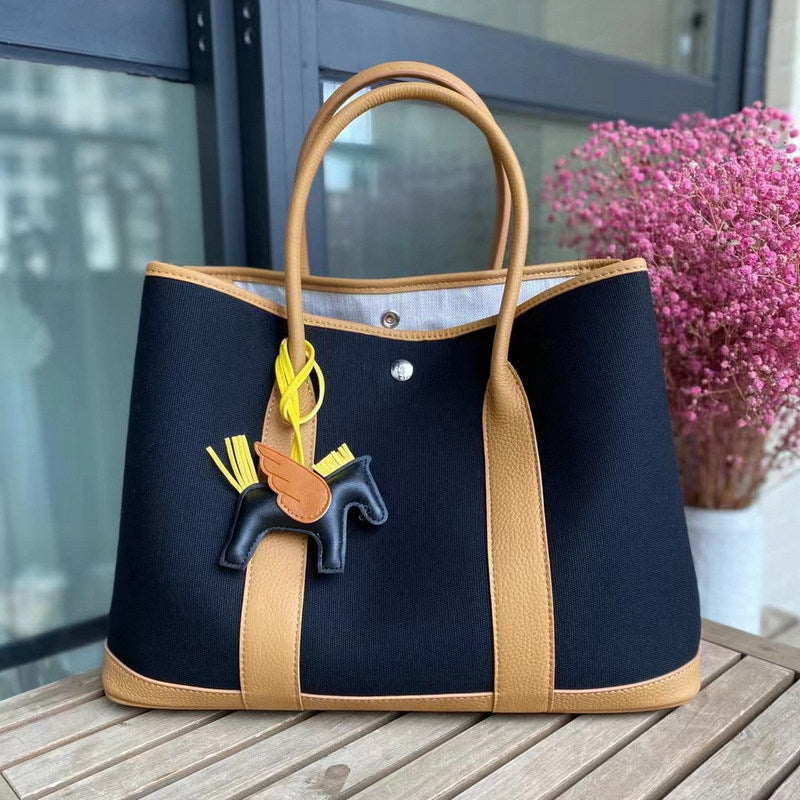 First Layer Cowhide Contrast Color Fashion Handbags