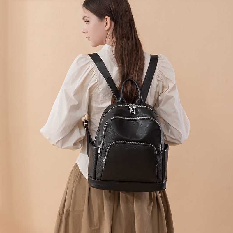 Women's Fashion Solid Color Large Capacity Trendy Backpacks