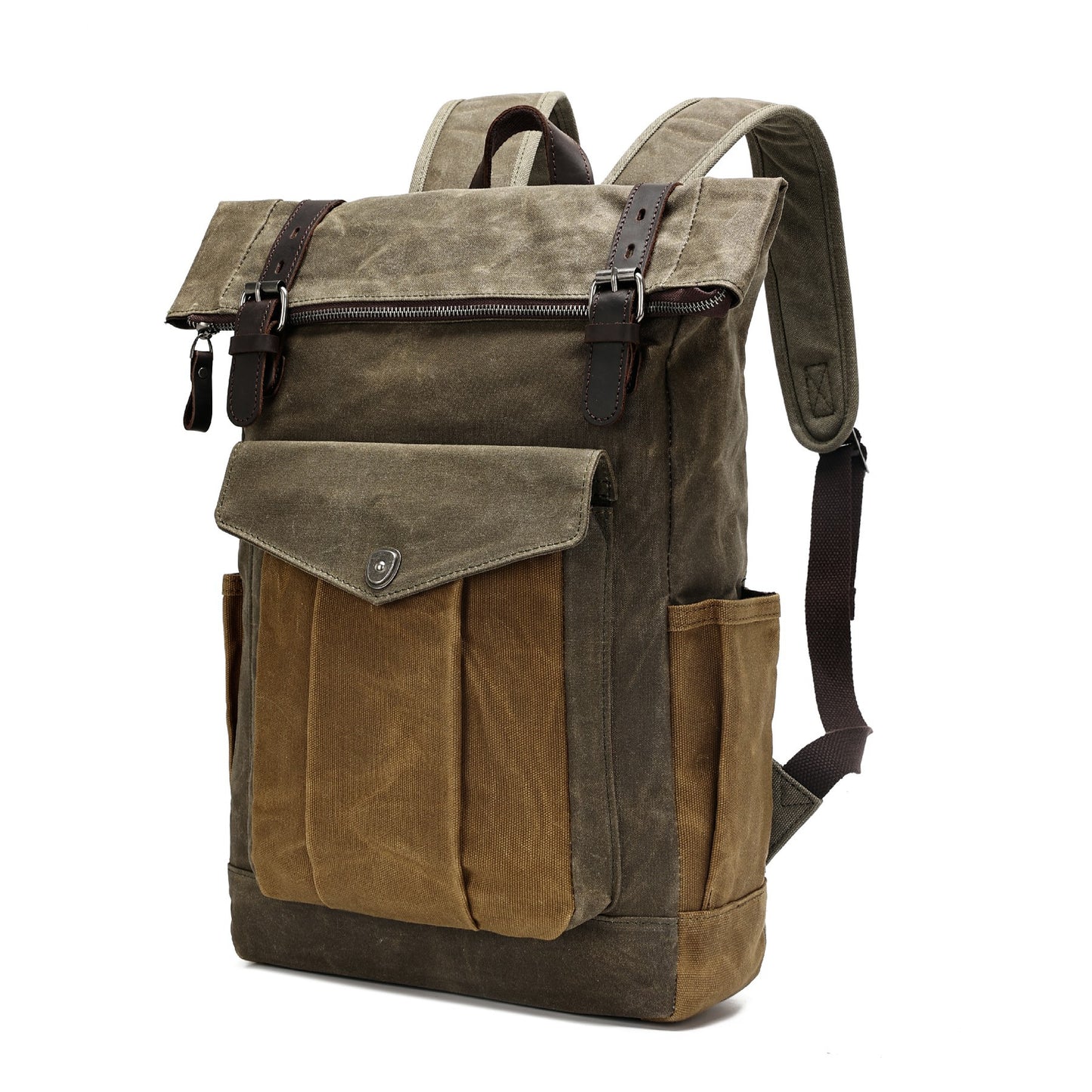 Retro Oil Wax Canvas Leisure Waterproof Backpacks
