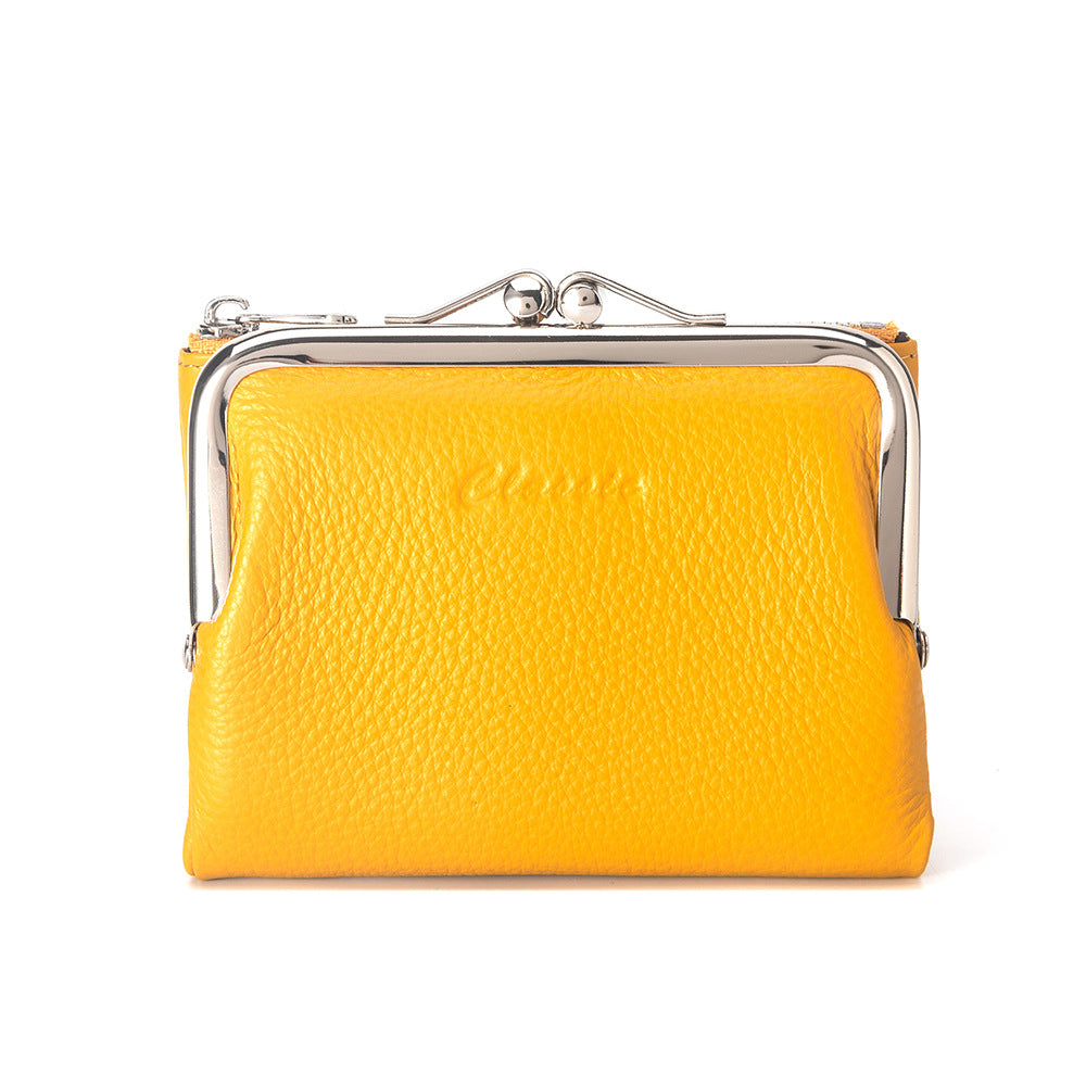 Women's Short Chic Genuine Leather Litchi Pattern Ladies Wallets